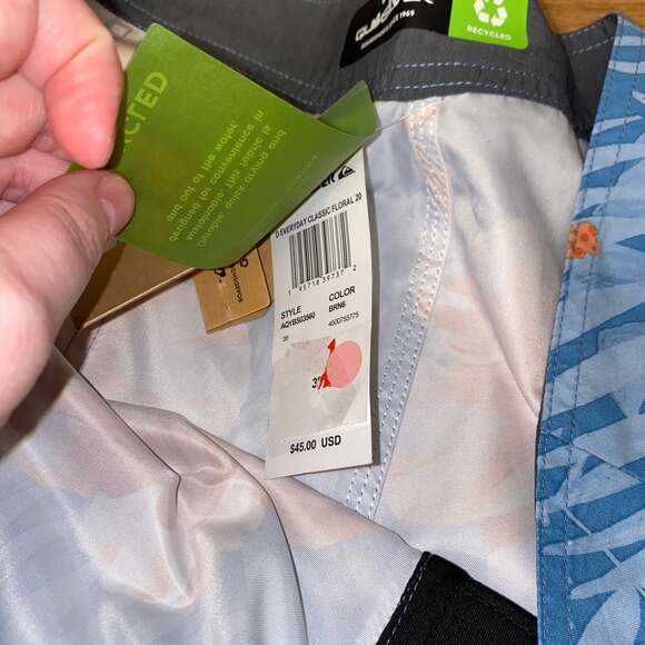 Quiksilver Men's D Everyday Classic Floral‎ 20" Board Shorts Size 38 - Picture 4 of 4